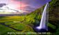 Preview: Duschrückwand "Wasserfall Seljalandsfoss"